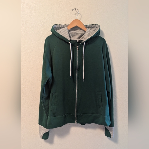 7 Degrees Green Full Zip Hoodie Size 4X - Picture 6 of 13